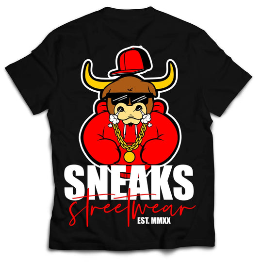 Sneaks Big Bull Logo Tee (Black)