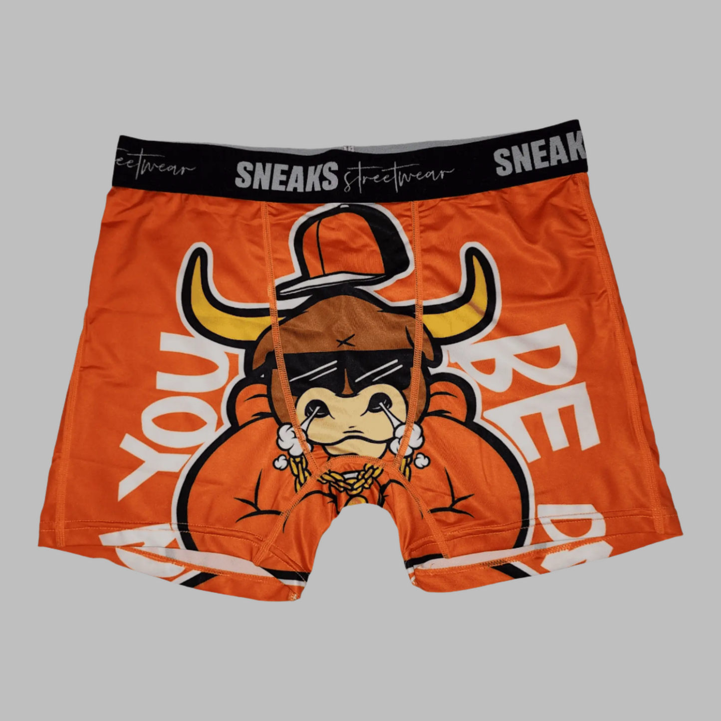 Sneaks Streetwear Graffiti Men's Underwear (Orange)