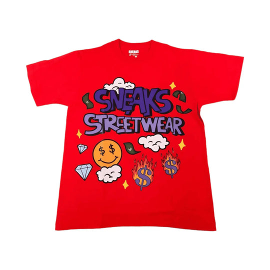 Sneaks Streetwear Maximalist Red T-shirt