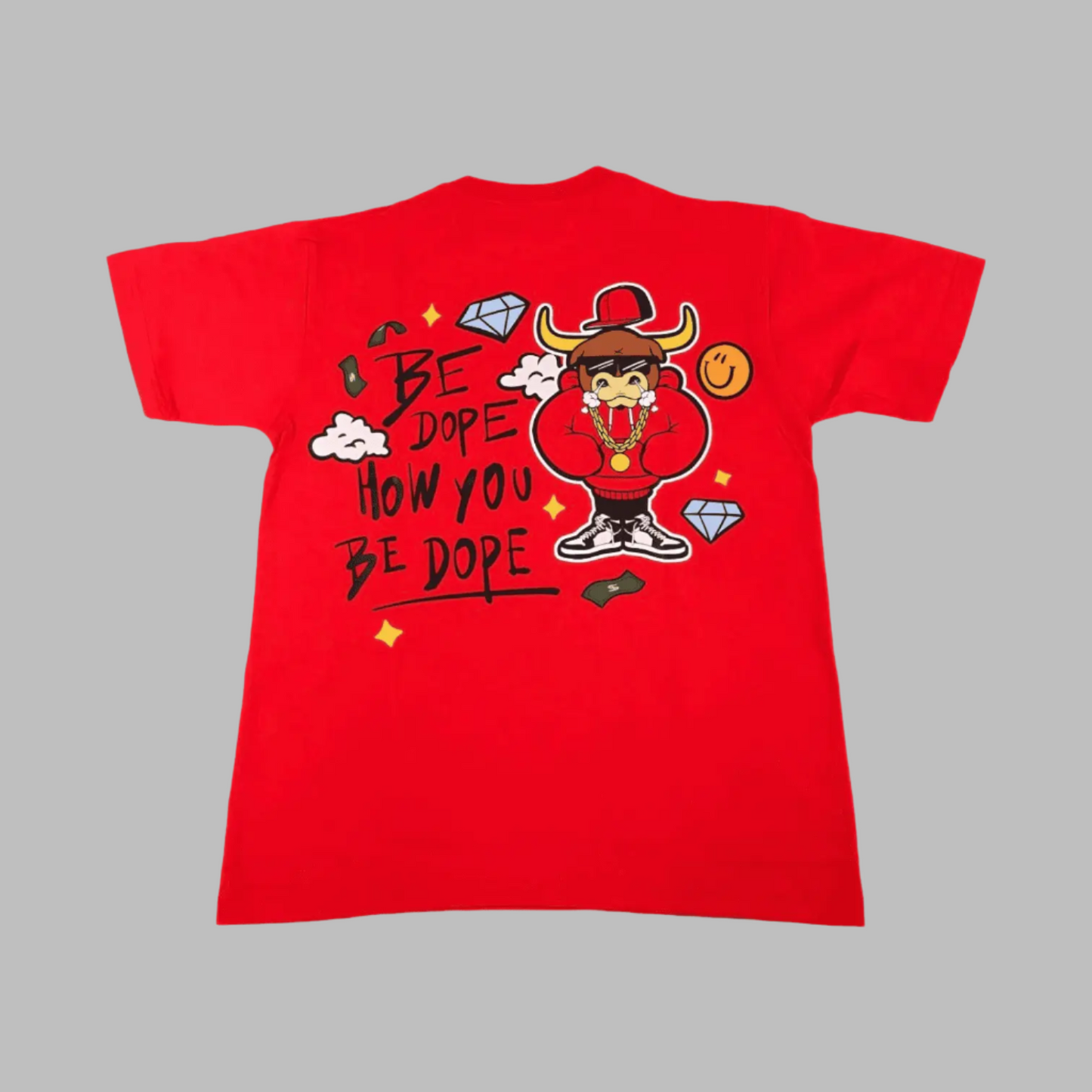 Sneaks Streetwear Maximalist Red Graphic T-shirt