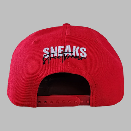 Sneaks Streetwear Classic Red Snapback Hat - Sneaks Streetwear