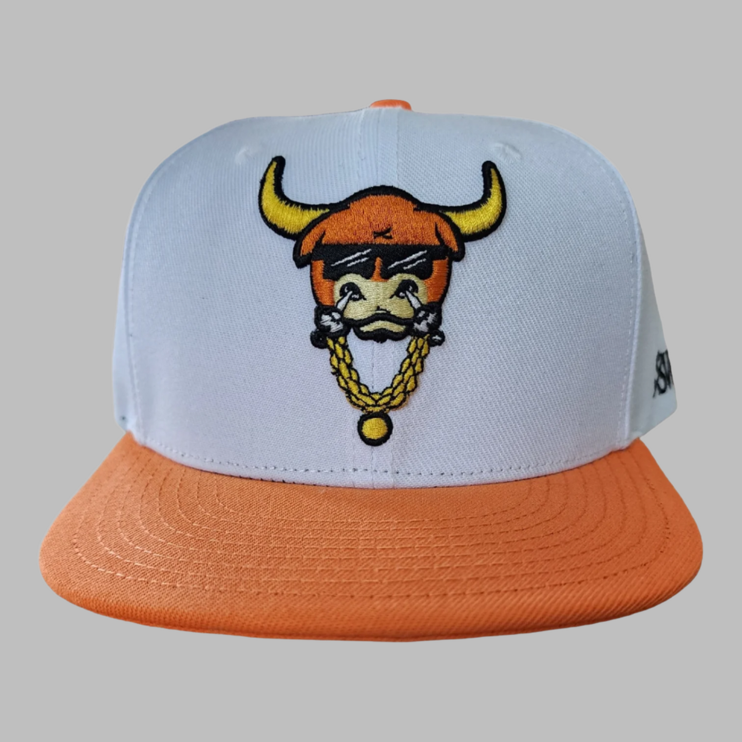 Sneaks Streetwear Classic White/Orange Snapback Hat - Sneaks Streetwear