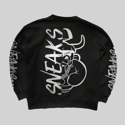 Sneaks Streetwear Tagline Black Sweatshirt