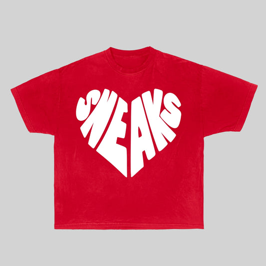 (Pre-Order) Sneaks Streetwear Hearted Sneaks Red Graphic T-shirt