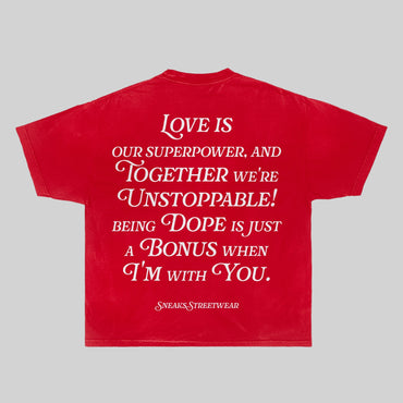 (Pre-Order) Sneaks Streetwear Hearted Sneaks Red Graphic T-shirt