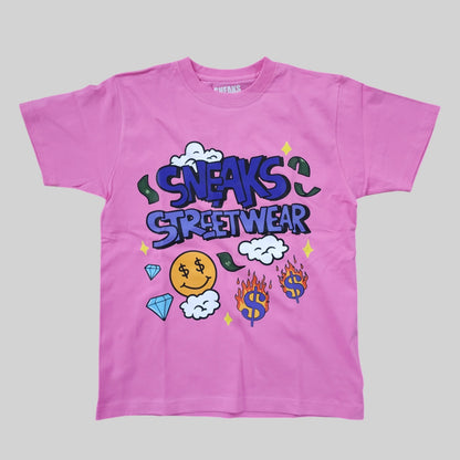 Sneaks Streetwear Maximalist Pink Graphic T-shirt