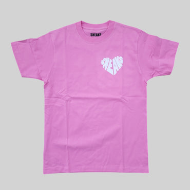 Sneaks Streetwear Hearted Sneaks Pink Graphic T-shirt