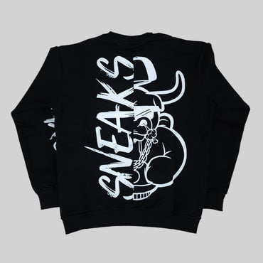 Sneaks Streetwear Tagline Black Sweatshirt