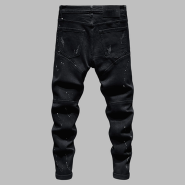 Sneaks Streetwear Blackout Black Tapered Demin Jeans