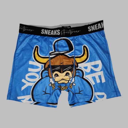 Sneaks Streetwear Graffiti Men's Underwear (Blue)