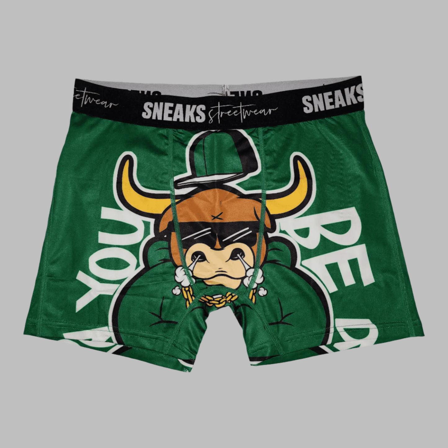 Sneaks Streetwear Graffiti Men's Underwear (Green)