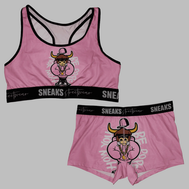 Sneaks Graffiti Womens Underwear Set (Pink) The Sneaks Streetwear Brand