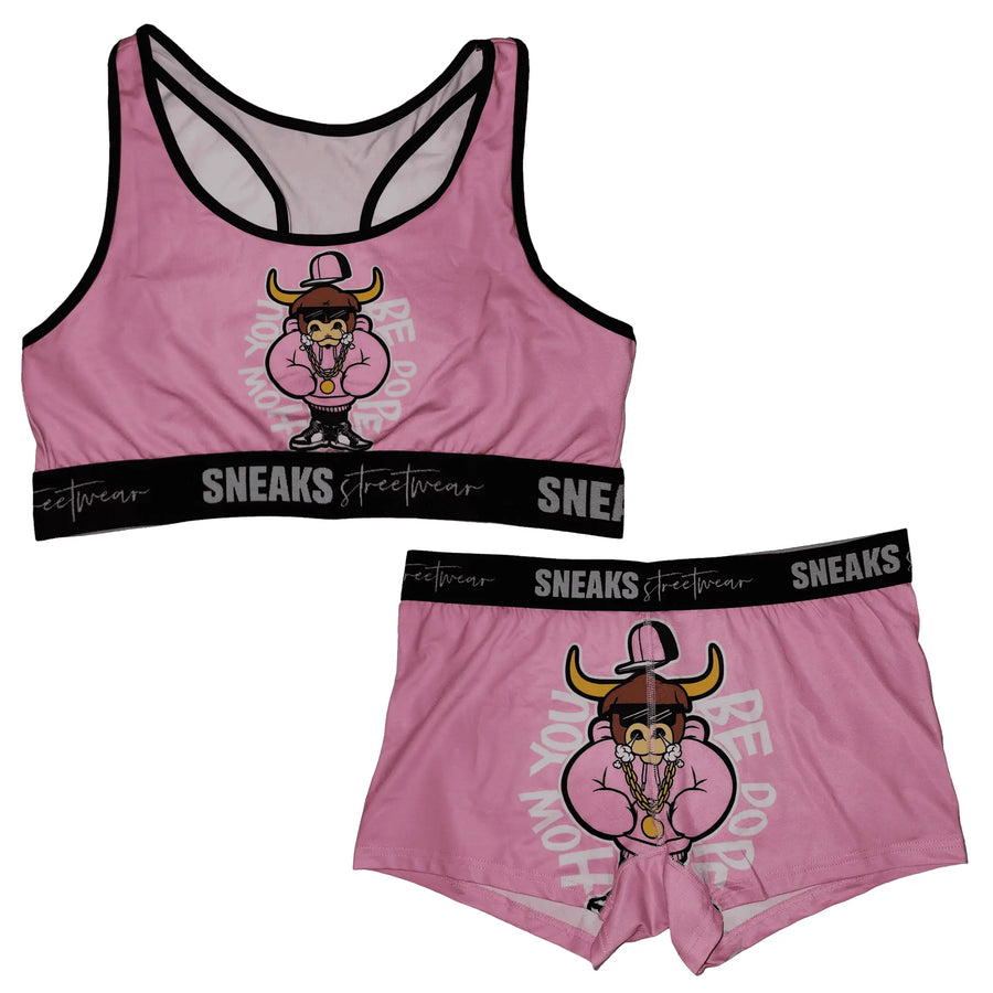 Sneaks Graffiti Womens Underwear Set (Pink) The Sneaks Streetwear Brand