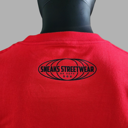 Sneaks Streetwear Be Dope Red Graphic T-shirt