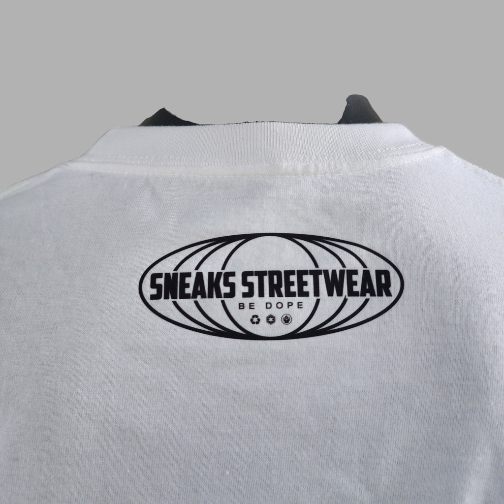 Sneaks Streetwear Be Dope White Graphic T-shirt