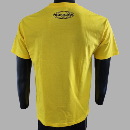 Sneaks Streetwear Be Dope Yellow Graphic T-shirt