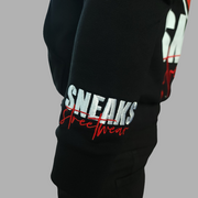 Sneaks Streetwear Big Bull Logo Oversized Black Hoodie