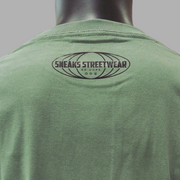 Sneaks Streetwear Be Dope Camo Green Graphic T-shirt