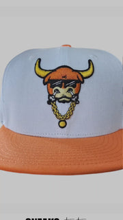 Sneaks Streetwear Classic White/Orange Snapback Hat