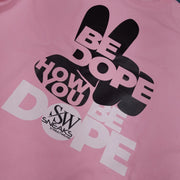 Sneaks Peace Be Dope Tee (Pink/Black-White) The Sneaks Streetwear Brand